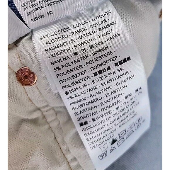 Levis 501 Jeans Mens 38x31 Button Fly Straight Stretch Medium Blue High Rise EUC - Picture 10 of 13